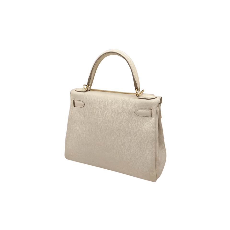 Hermes Kelly 25 Bag In Beige De Weimar Epsom Leather For Women 25cm/10in view 4