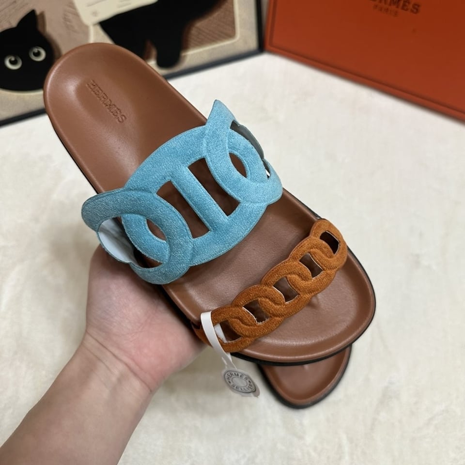 Hermes Extra Sandal Mineral Blue And Natural H222301Z 6H345 view 3