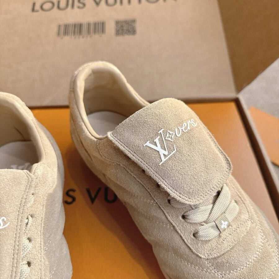 Louis Vuitton LV Footprint Soccer Sneaker Beige for Men 1AHTX8 view 5
