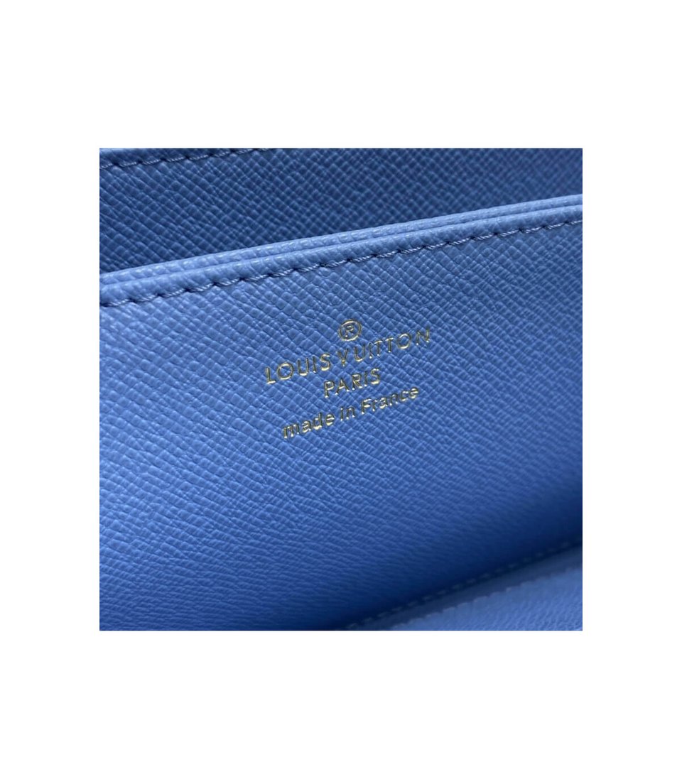 Louis Vuitton Monogram Zippy Wallet Blue view 10