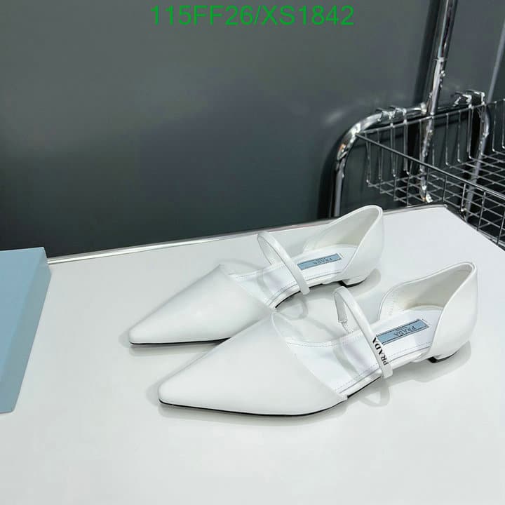 Prada Leather Ballet Flats White view 8
