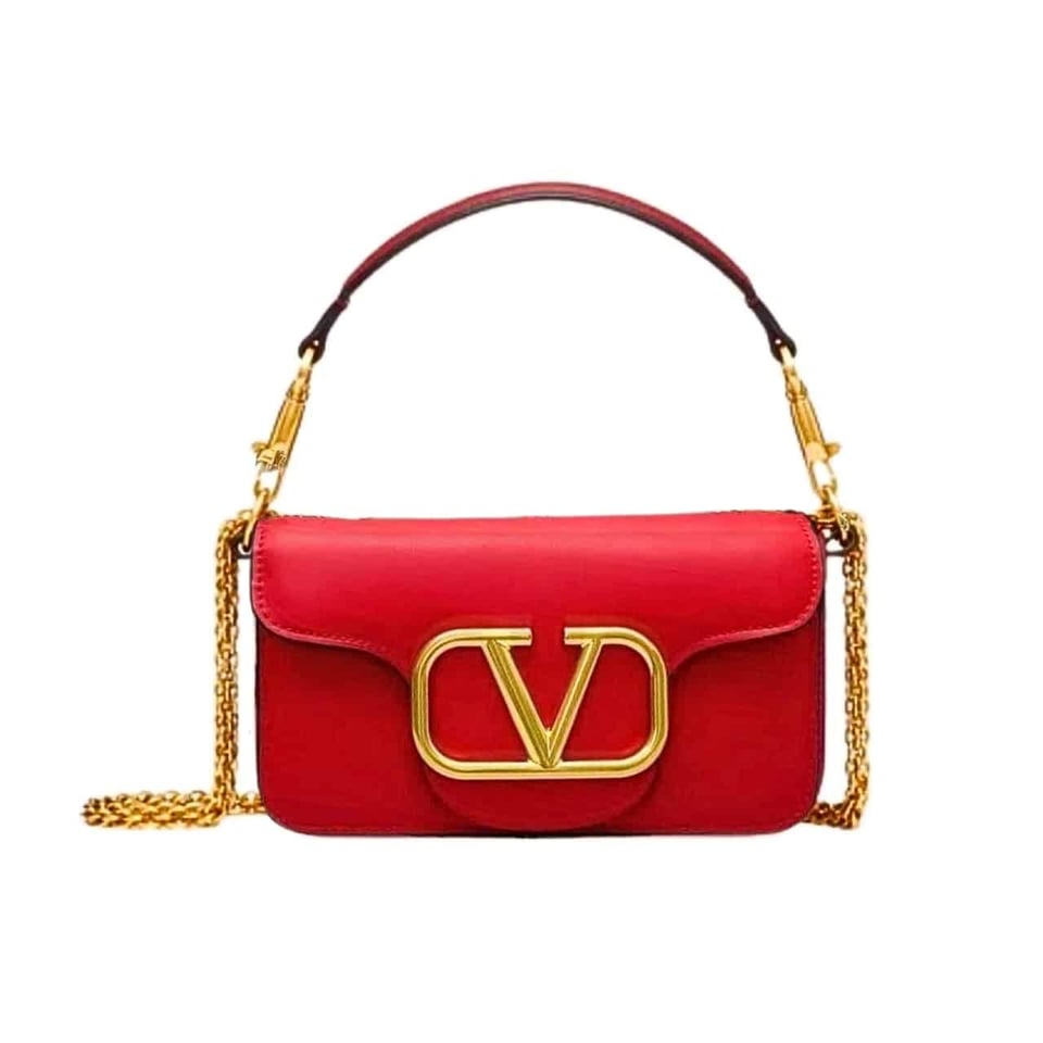 Valentino Locò Small Shoulder Bag In Calfskin Red 1W2B0K53Zxlm24 view 2