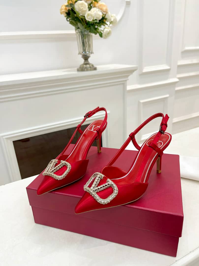 Valentino Garavani Vlogo Signature Patent Slingback Pump Red view 7
