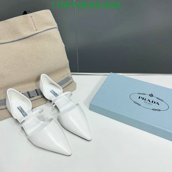 Prada Leather Ballet Flats White view 9