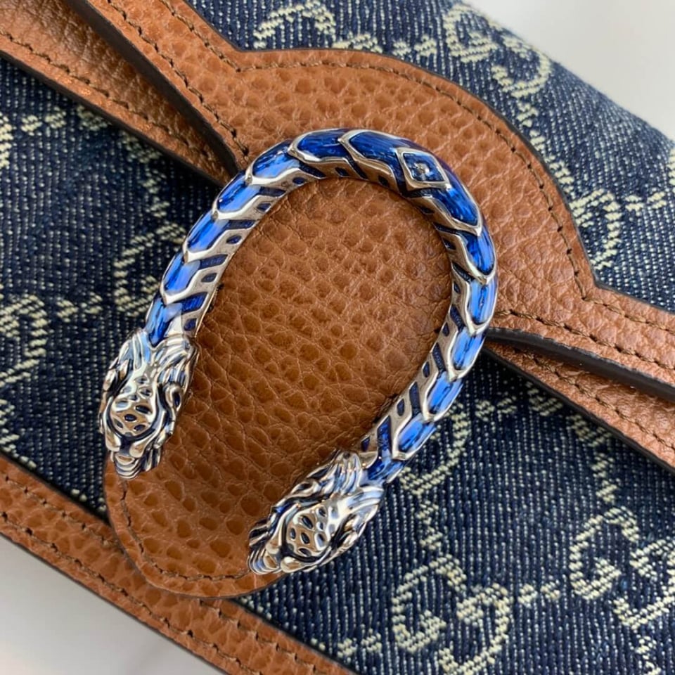Gucci Dionysus Super Mini Bag in Denim view 9