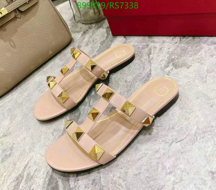 Valentino Flat Roman Stud Calfskin Slide Sandal 3W2S0Bu9Zwmgf9 view 5