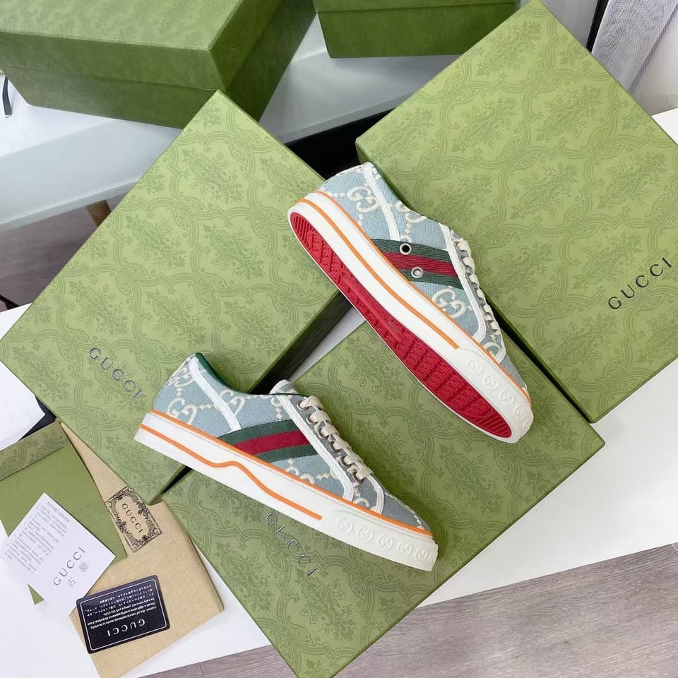 Gucci Women’S Tennis 1977 Sneaker Light Blue 606110 H0G10 3460 view 3
