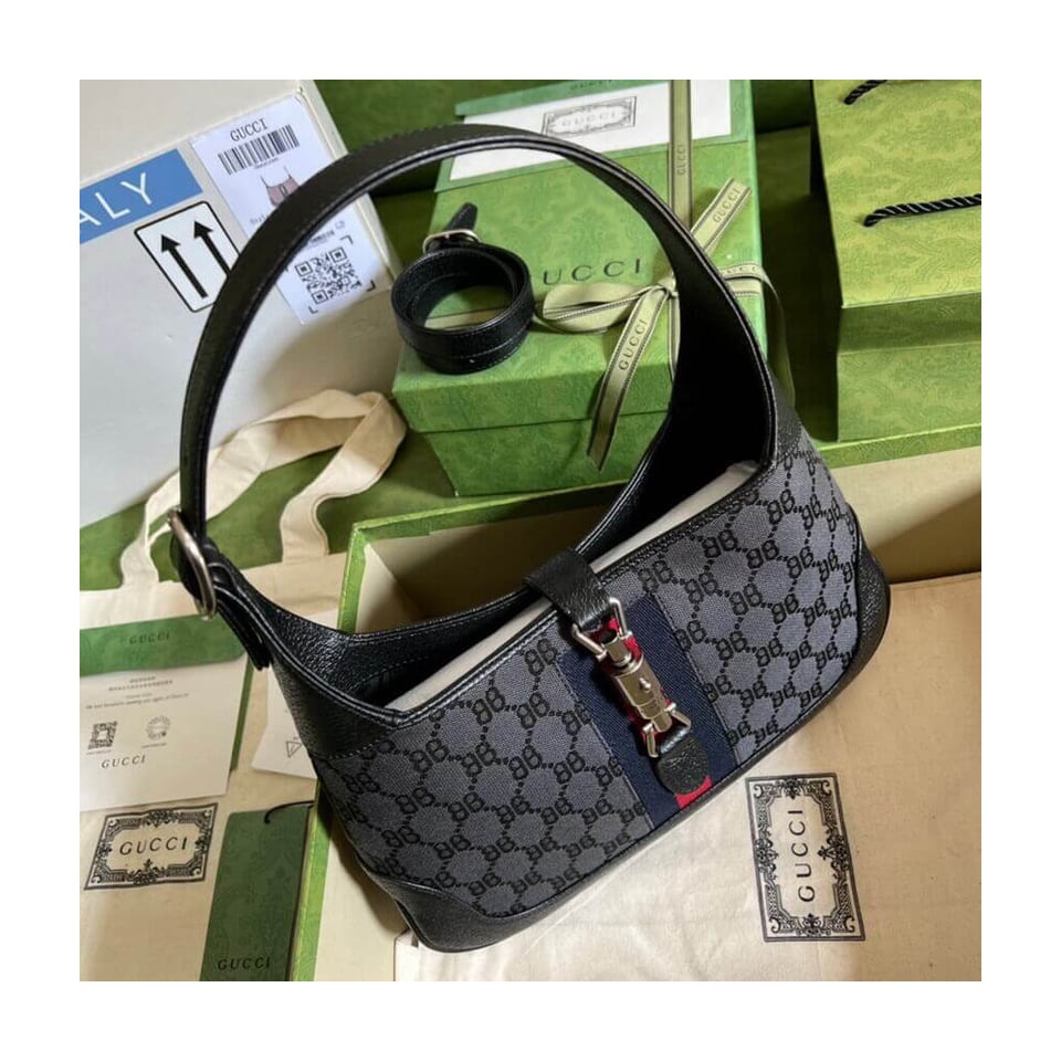 Gucci x Balenciaga Jackie 1961 Small Hobo Bag Black 27.5cm view 8