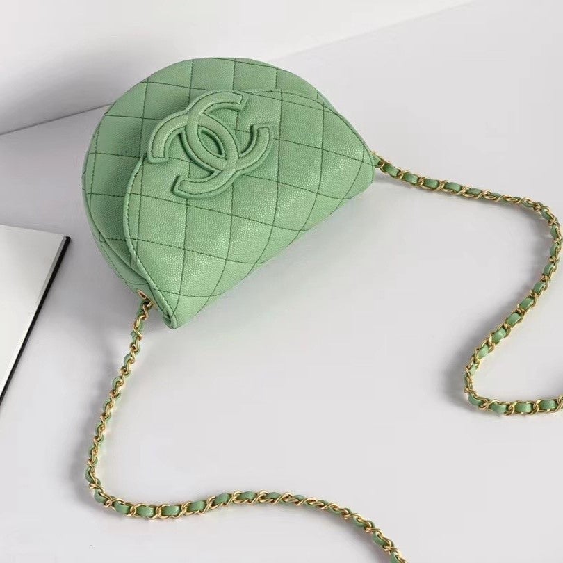 Chanel Mini Messenger 19Cm Light Green Caviar view 7