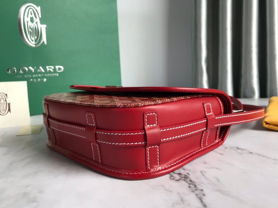 Goyard Belvedere Pm Bag 21Cm Red Canvas view 5