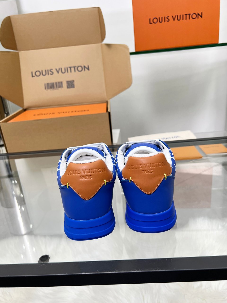 Louis Vuitton LV Trainer Sneaker Blue Monogram – Leather – Women’s Shoes view 8