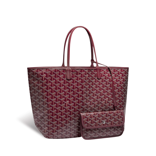 Goyard Saint Louis Pm 34Cm Burgundy Canvas Chevroches Calfskin