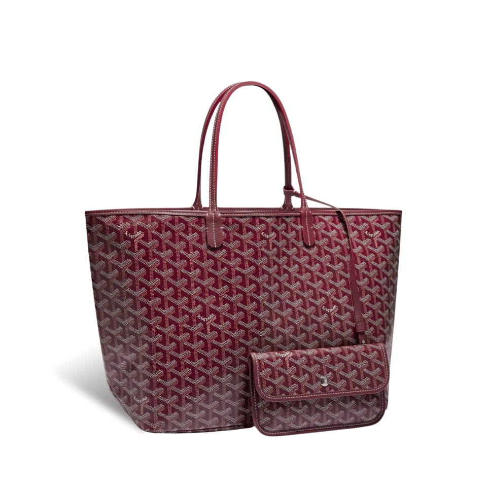 Goyard Saint Louis Pm 34Cm Burgundy Canvas Chevroches Calfskin