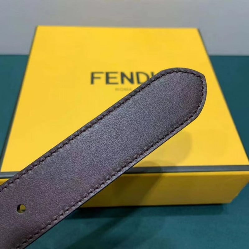 Fendi Baguette 30mm FF Buckle Belt 8C05311 Dzrk Coffee view 9