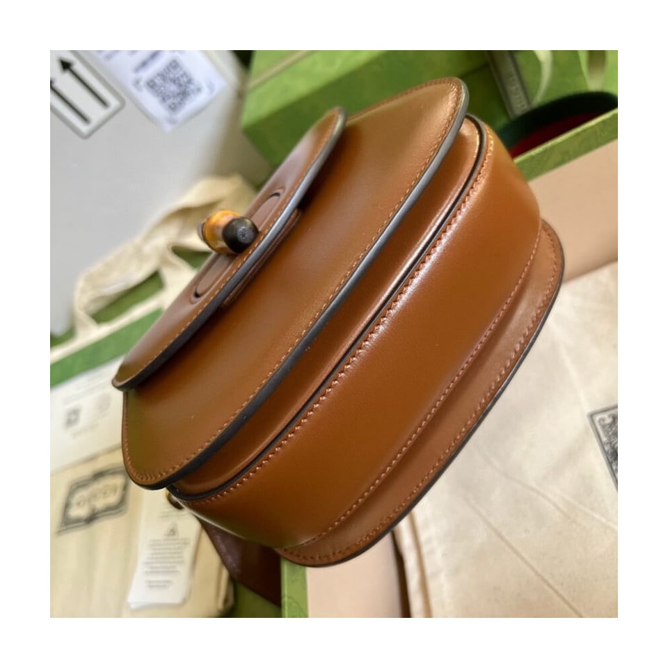 Gucci Mini Top Handle Bag with Bamboo Cuir view 4