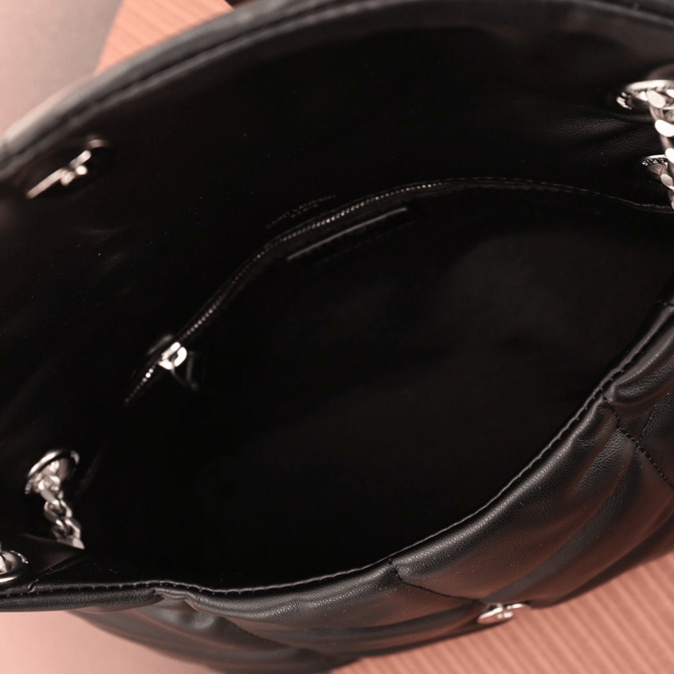 Saint Laurent Puffer Medium Chain Bag In Quilted view 6
