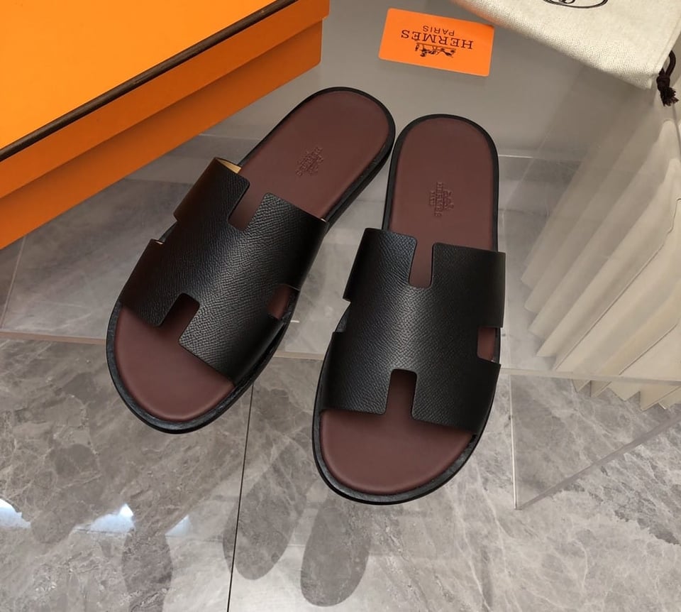 Hermes Izmir Sandal Black And Brown view 4