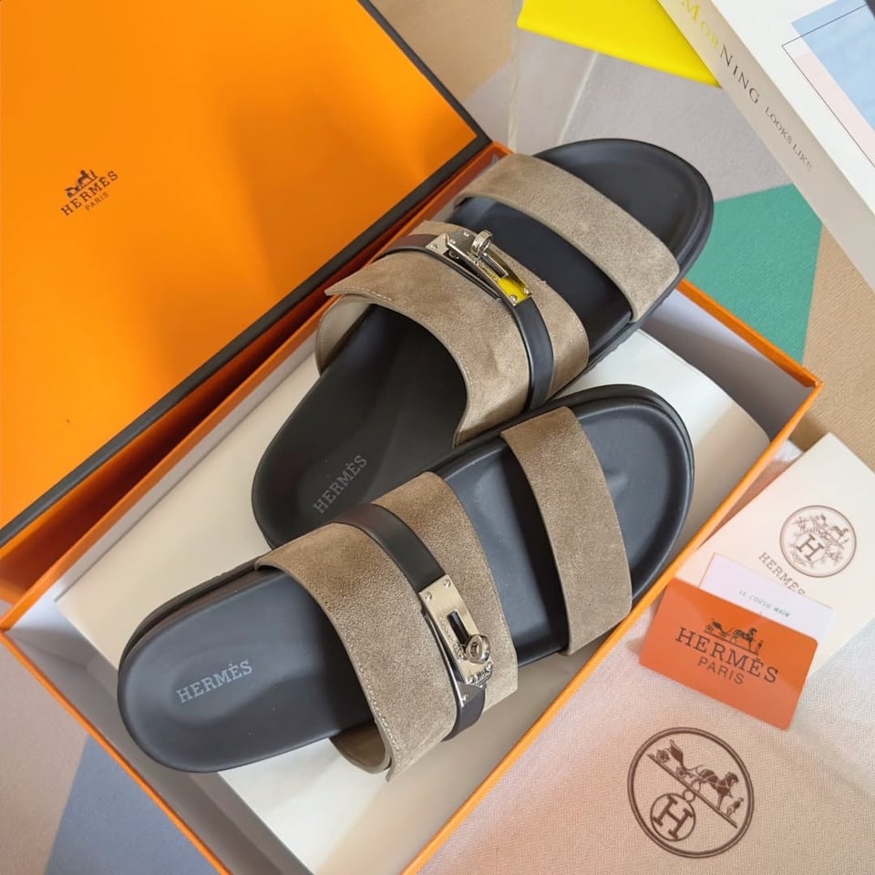Hermes Jackson Sandal Étoupe Color Goatskin H242952ZHX3390 view 8