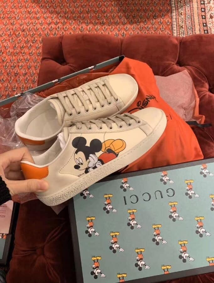 Disney x Gucci Ace Low ‘Mickey Mouse Ivory’ 60369-AYO70-9591 view 8