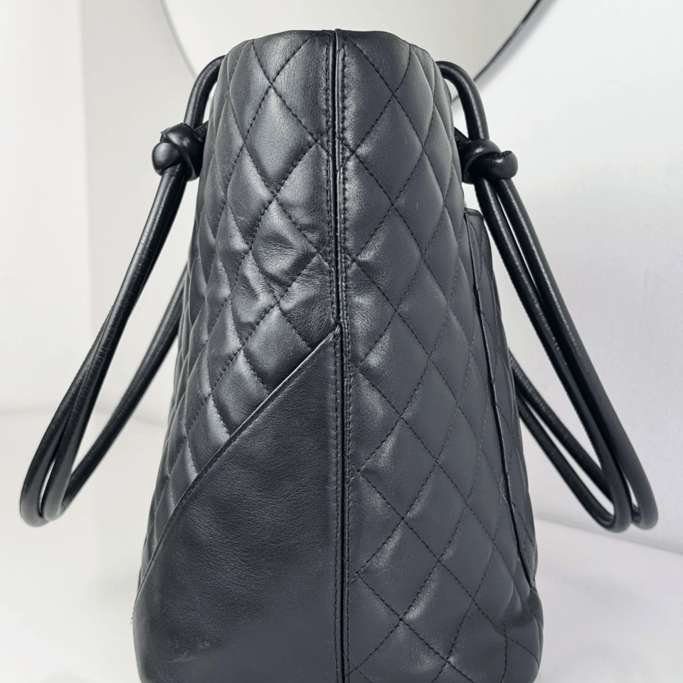 Chanel Calfskin Quilted Large Cambon Tote Black 41Cm/16in view 5