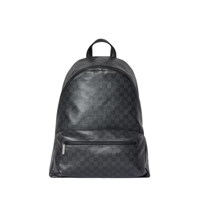 Gucci Essence Classic Medium Backpack A0020S Black GG 34cm/13.4in