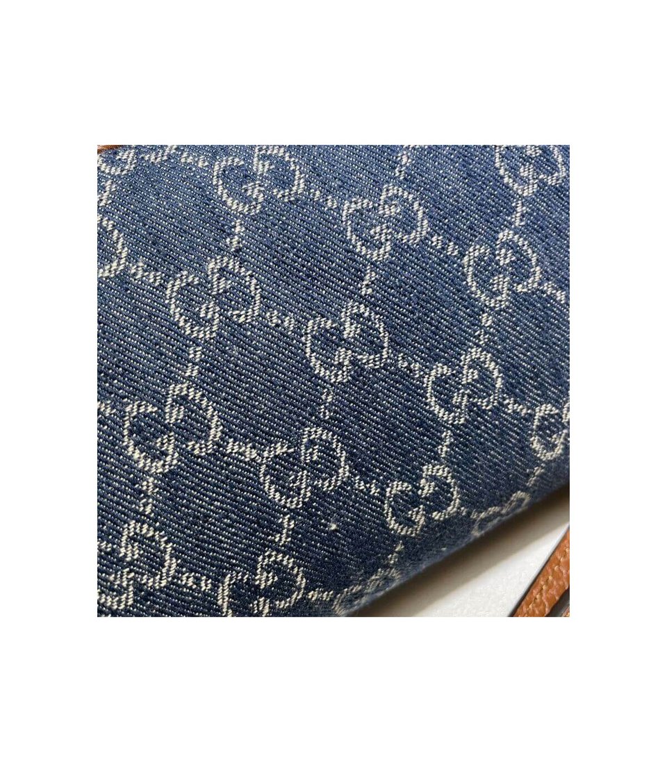 Gucci Mini Ophidia Bag in Eco Washed GG Jacquard Denim 17.5cm view 9