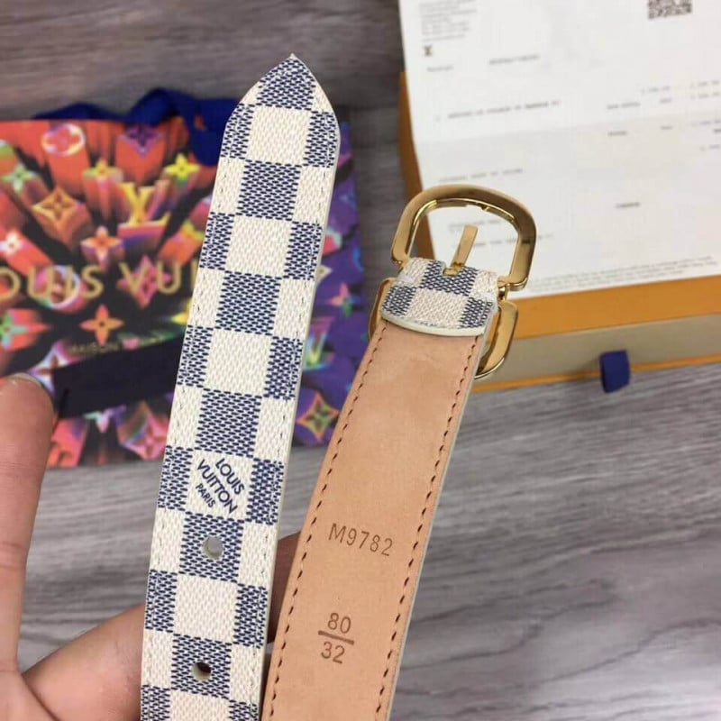 Louis Vuitton Damier Azur Mini Belt 25mm M9782W view 7