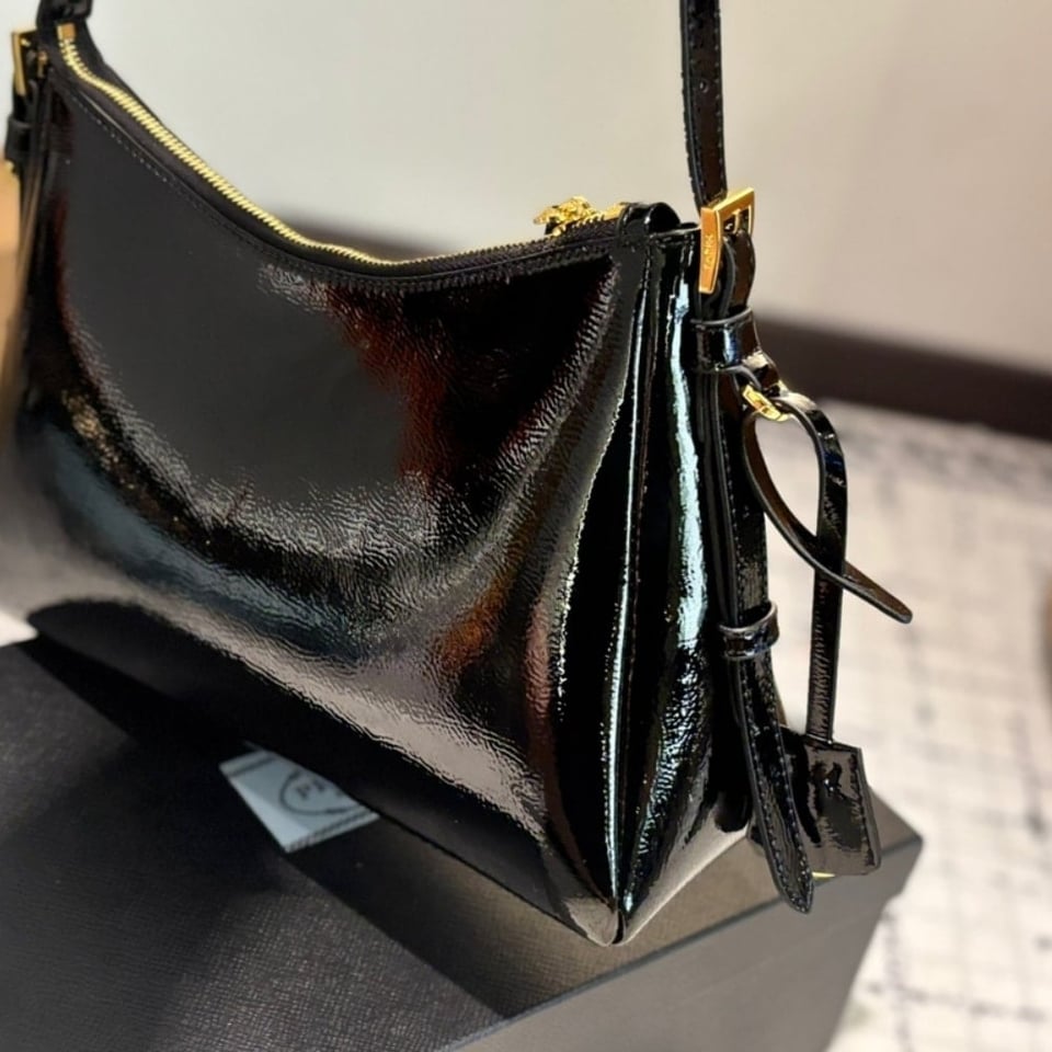 Prada Medium Aimée Shoulder Bag Black 30Cm view 5