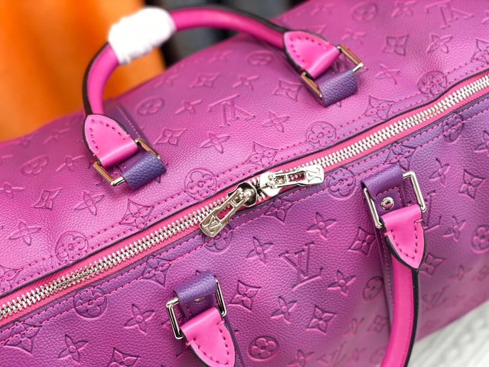 Louis Vuitton Keepall Bandouliere 50Cm Blue And Pink view 7