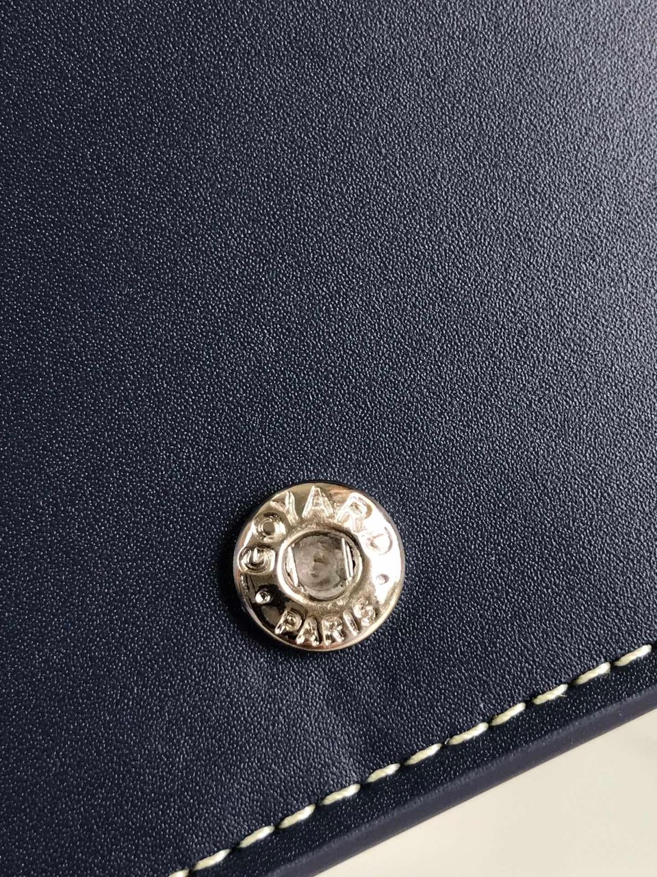Goyard Richelieu Wallet 19 Cm Navy Blue Goyardine Canvas view 4