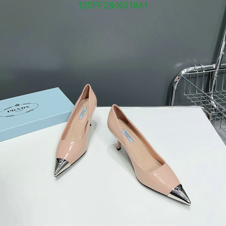 Prada Brushed Leather Pumps Pink view 3