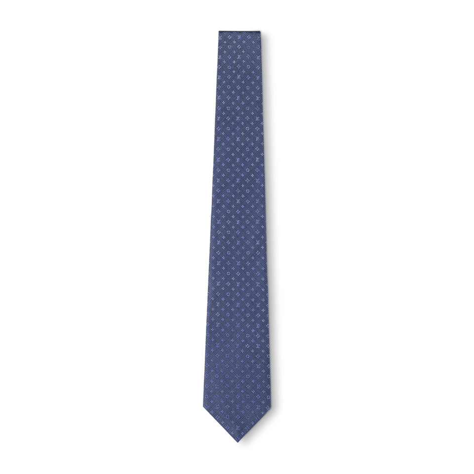 Louis Vuitton Classic Monogram Navy Canvas Tie For Men view 2