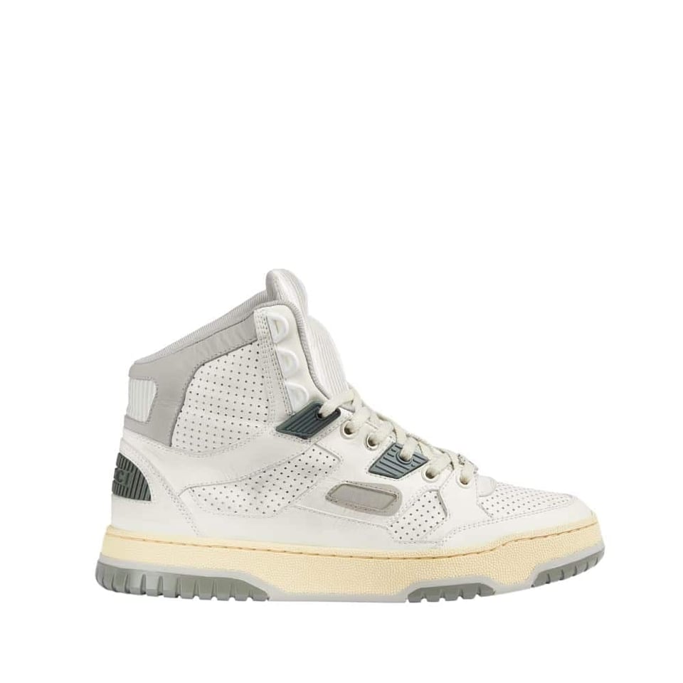 Gucci Women’S High Top Distressed Effect Sneaker White 765437 Aacv6 9161 view 2