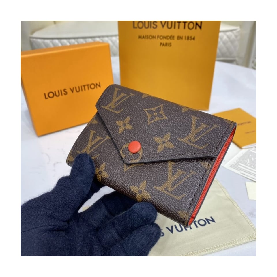 Louis Vuitton Monogram Canvas Victorine Wallet Watermelon Red