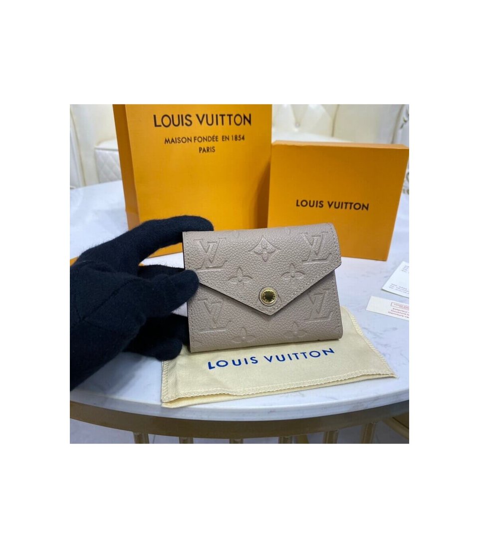 Louis Vuitton Monogram Empreinte Victorine Wallet Tourterelle