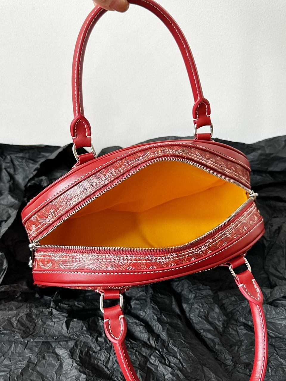 Goyard Goya Bowling Ball Small Red Canvas 27cm view 10