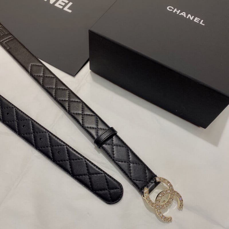 Chanel Quilted CC Logo Belt 3.0cm 34166 view 2