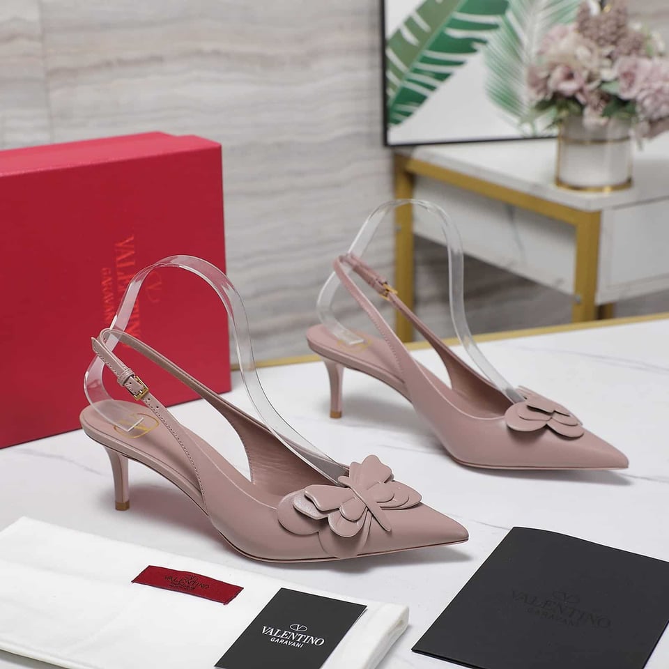 Valentino Garavani Papier Phalène Slingback Pumps Pink view 3