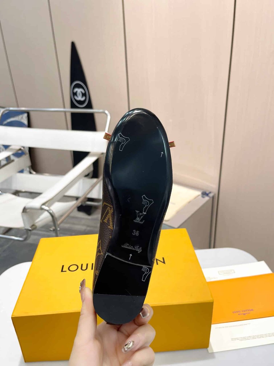 Louis Vuitton Nina Doll Shoes Monogram Canvas view 3