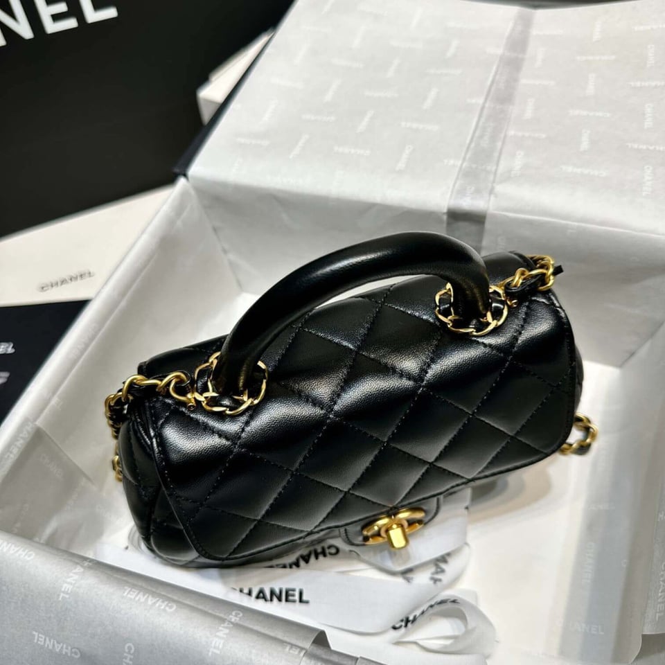 Chanel 24C Quilted Lambskin Small Bag With Top Handle view 7