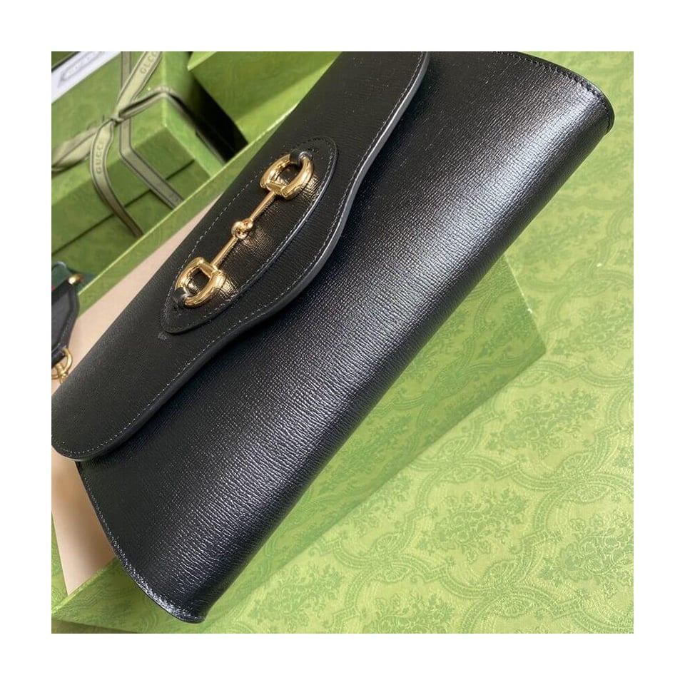 Gucci Horsebit 1955 Small Bag In Black Leather view 8
