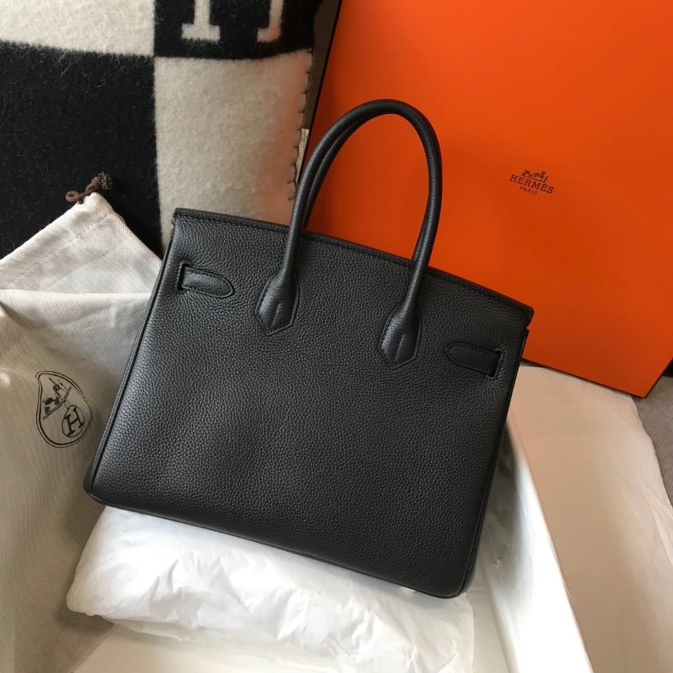 Hermes Birkin 30Cm Black Togo Leather Gold Hardware view 7