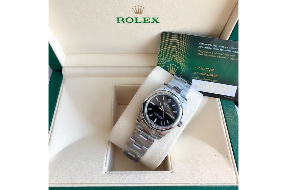 Rolex Oyster Perpetual 31/41mm SS/SS Black/Stk view 6