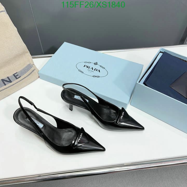 Prada Brushed Leather Slingback Pumps Black 1I901M055F0002F075 view 10
