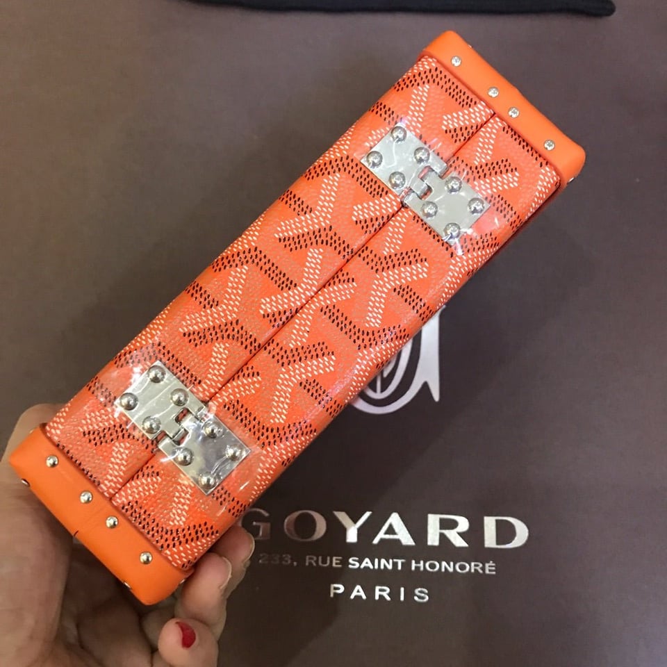 Goyard Minaudiere Trunk Bag 17Cm Orange Canvas view 7