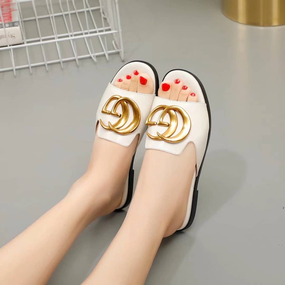 Gucci Princetown Gg Slippers Leather White view 4