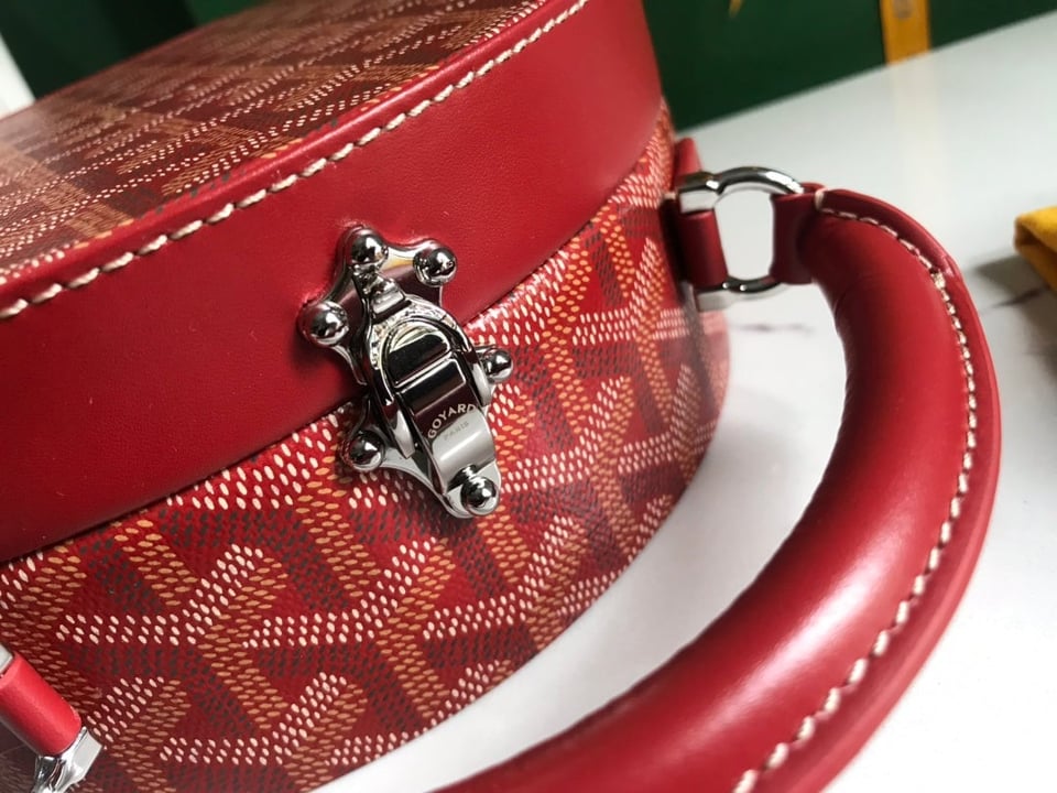 Goyard The Alto Hatbox Trunk Bag 18Cm Red Canvas view 6