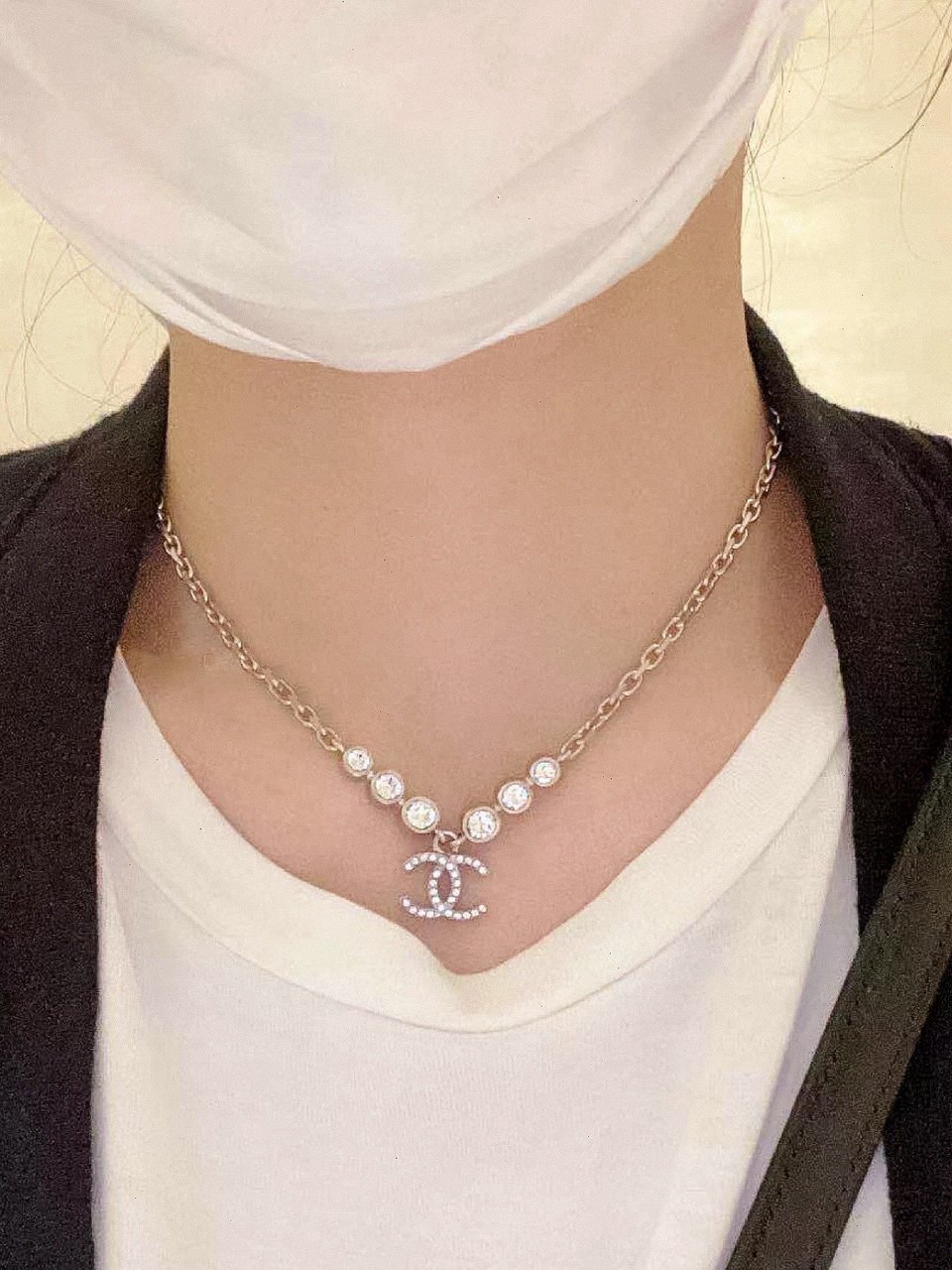 Chanel Cc Gold Necklace view 2