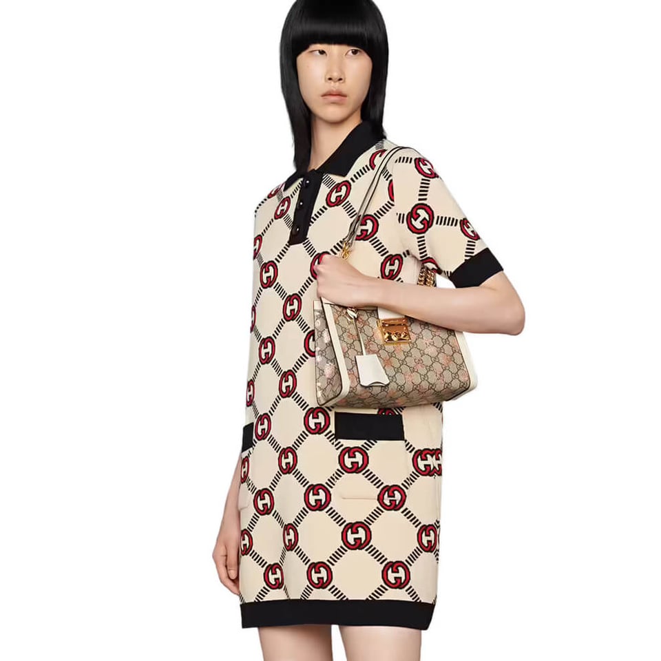 Gucci Padlock Small Berry Tote Bag view 3