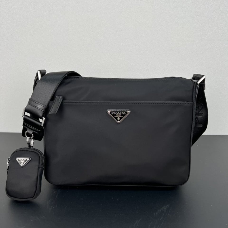 Prada Re Nylon Bag Black 30Cm view 3